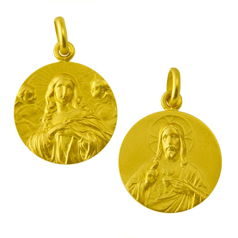 Medal. Scapular Our Lady Mary (Virgin)/Sacred Heart of Jesus