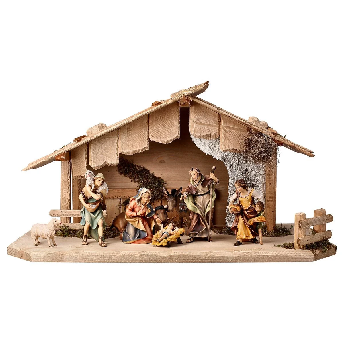 Nativity with stable (10 pieces) (Casales Nativity)