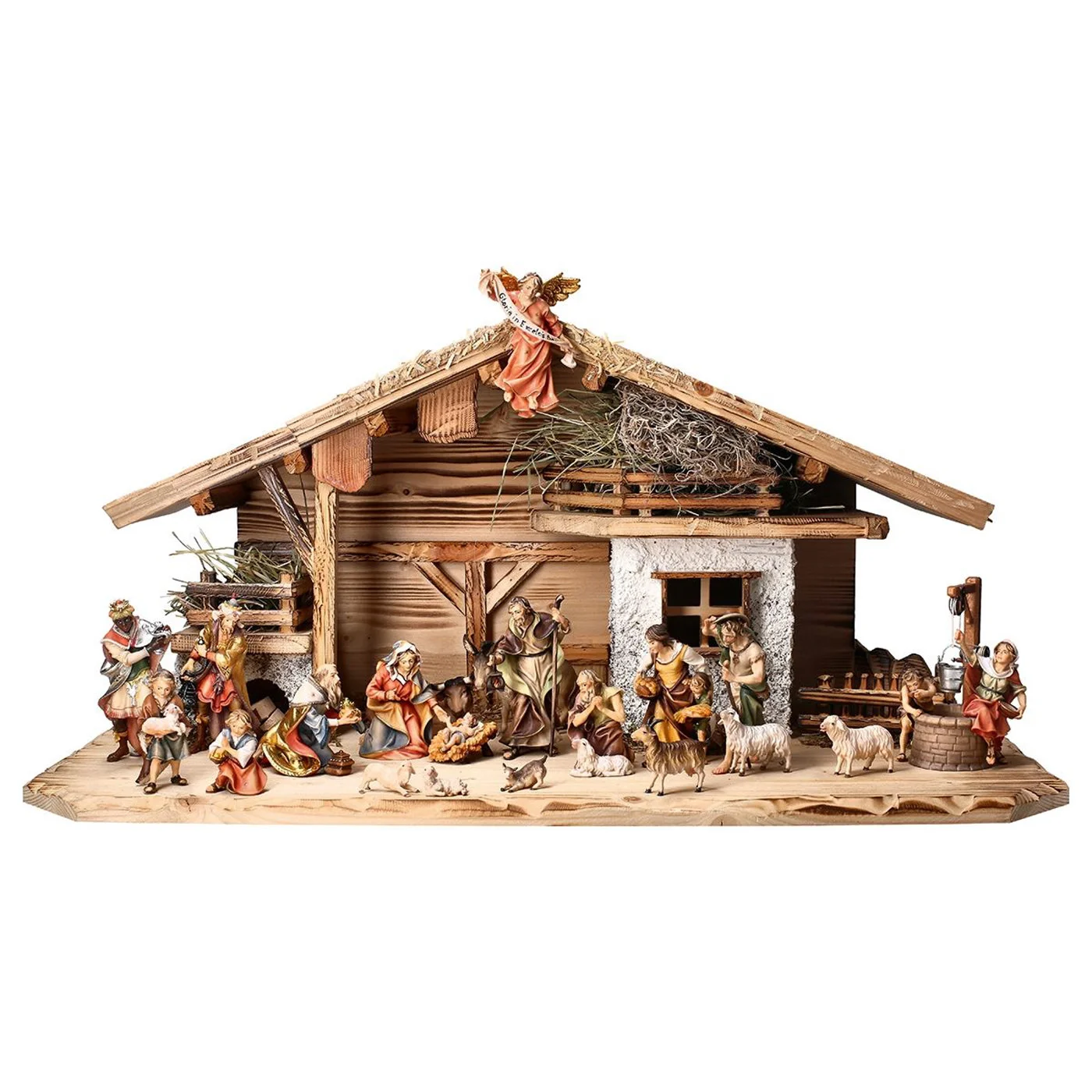 Nativity with stable (24 pieces) (Casales Nativity)
