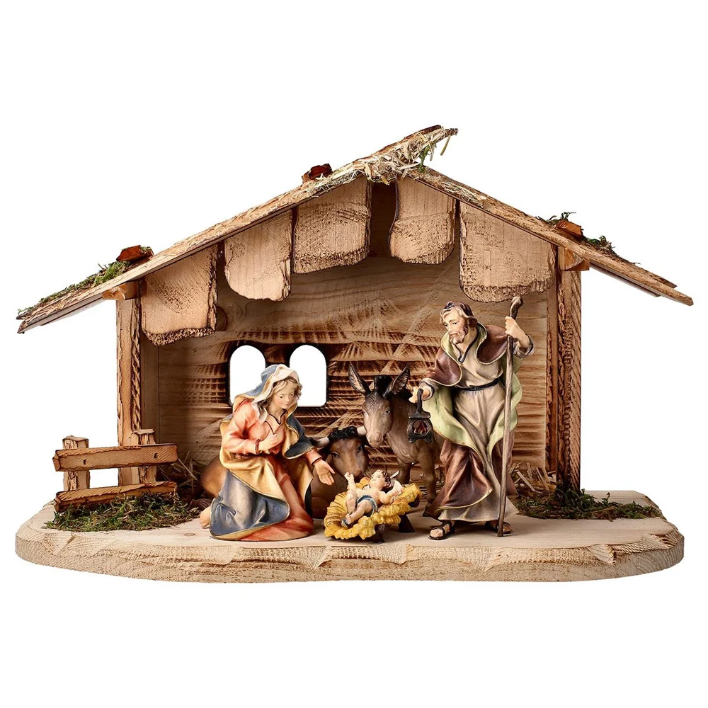 Nativity with stable (7 pieces) (Casales Nativity)