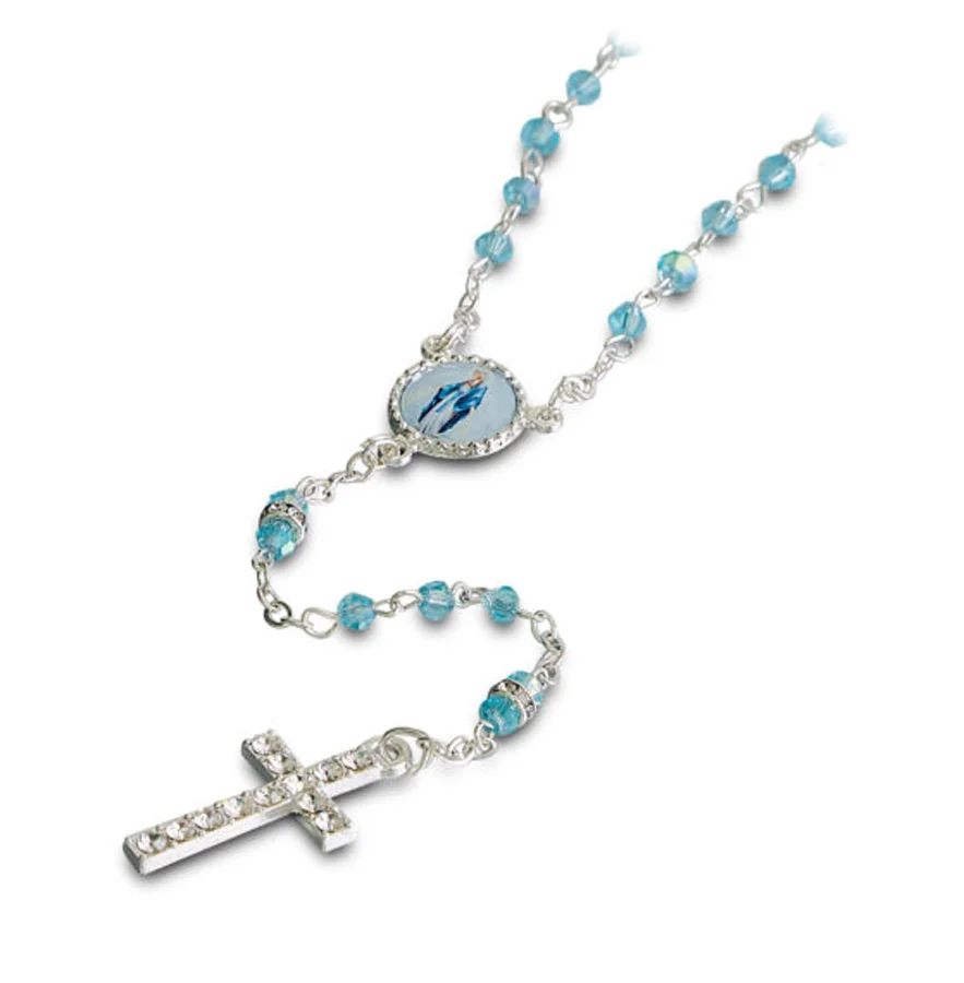 Our Lady of the Miracle rosary. Glass