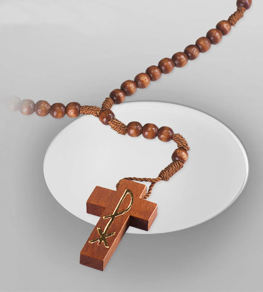 Olive wood rosary