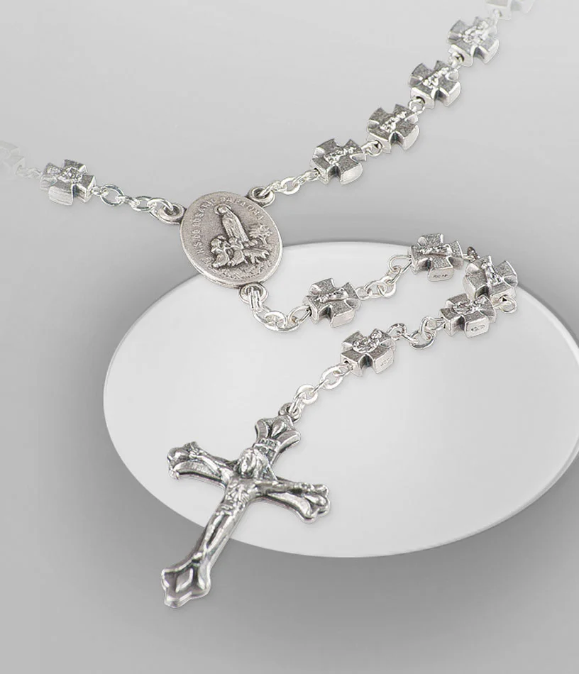 Our Lady of Fatima. Rosary crosses, silver