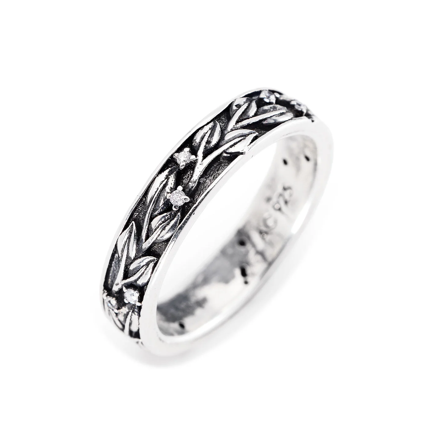 Tree of life ring. Sterling silver 925 and zirconite.  AMEN
