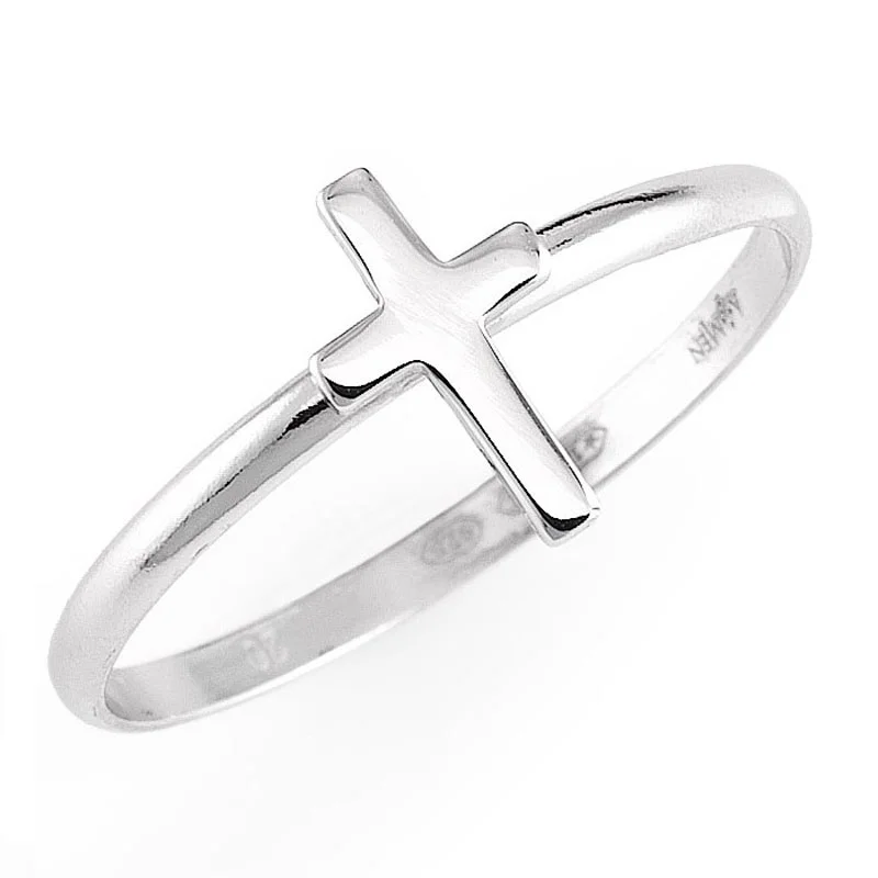 Ring with Cross. Sterling silver.  AMEN