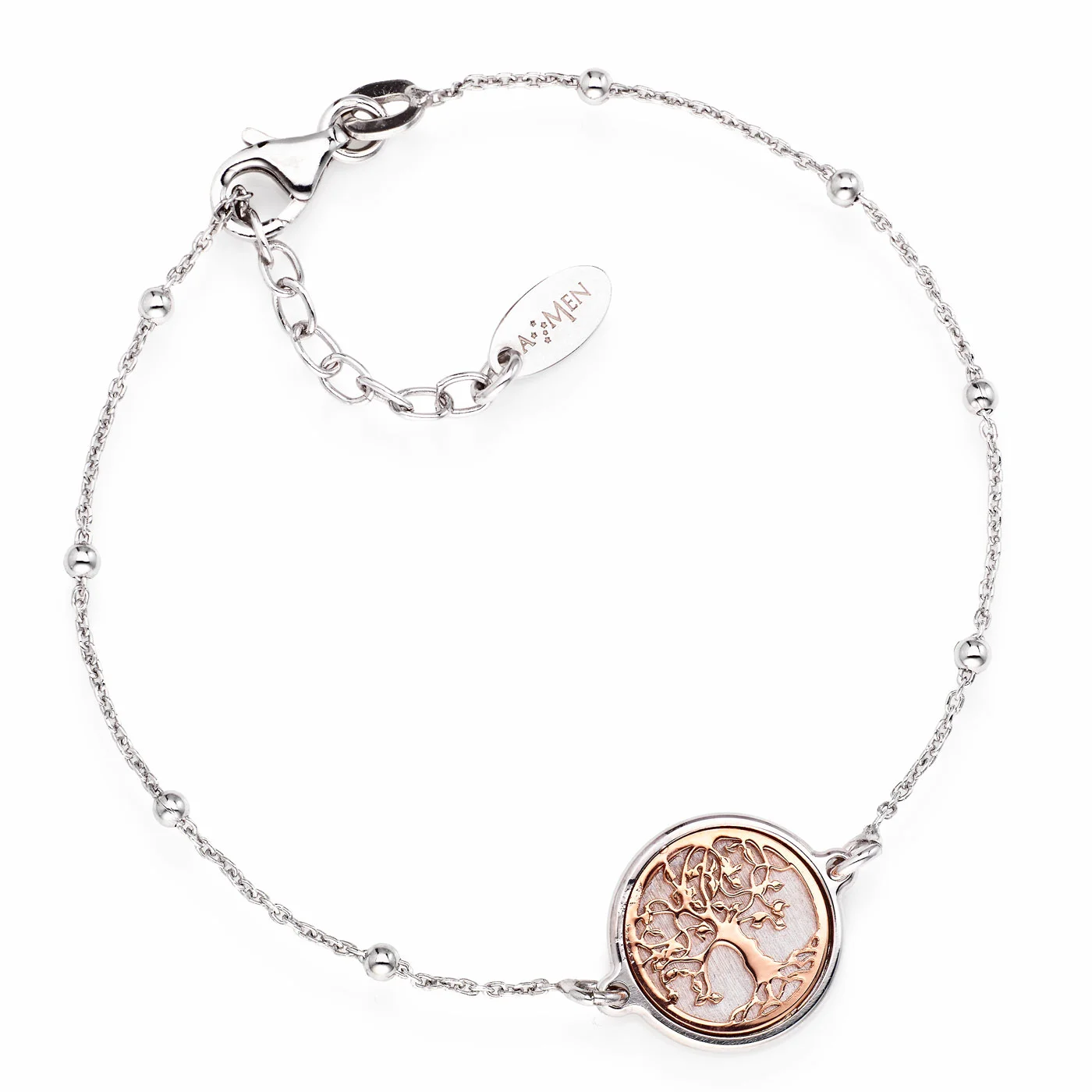 Tree of life bracelet and zirconia. Sterling silver 925.  AMEN