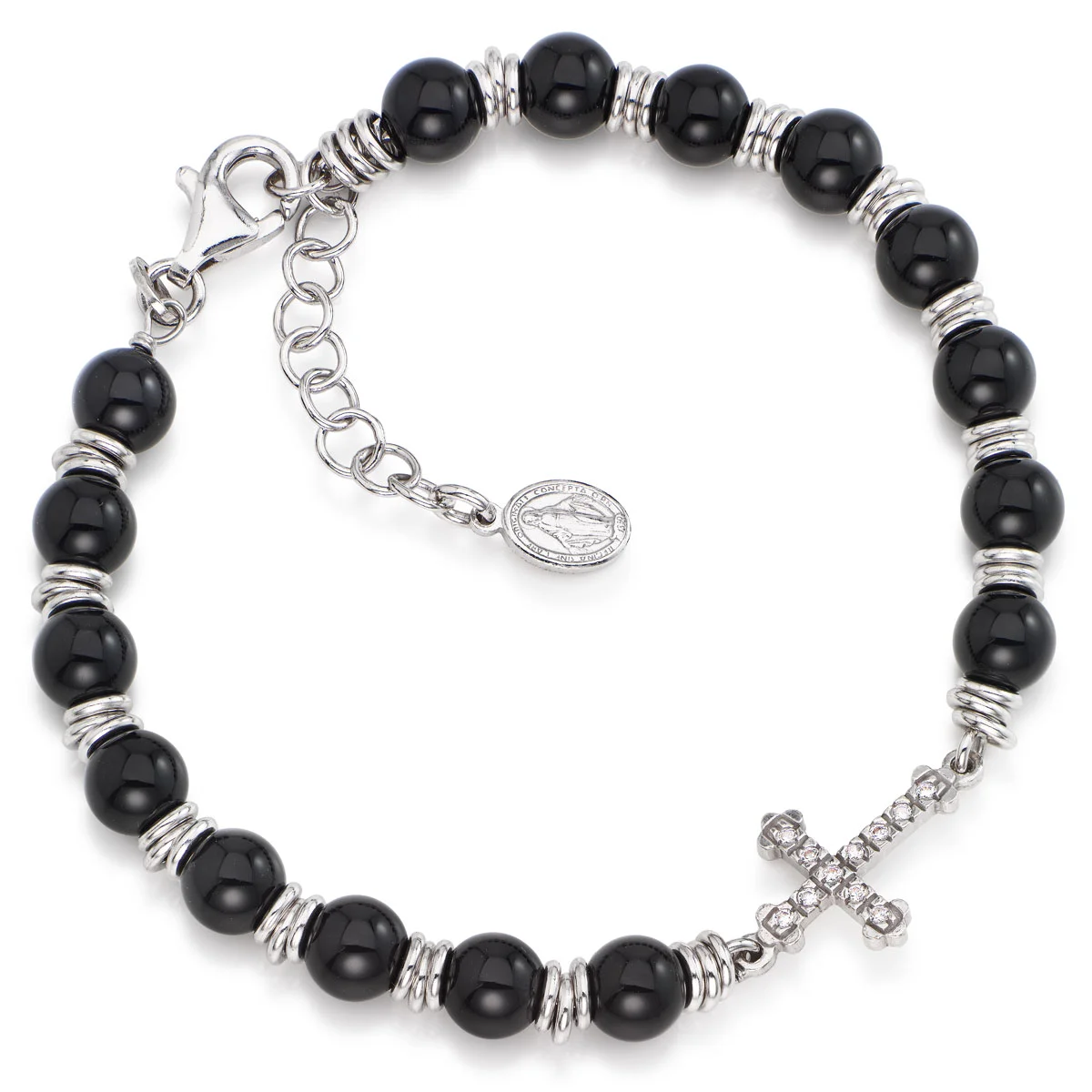 Bracelet with cross Sterling silver 925. AMEN