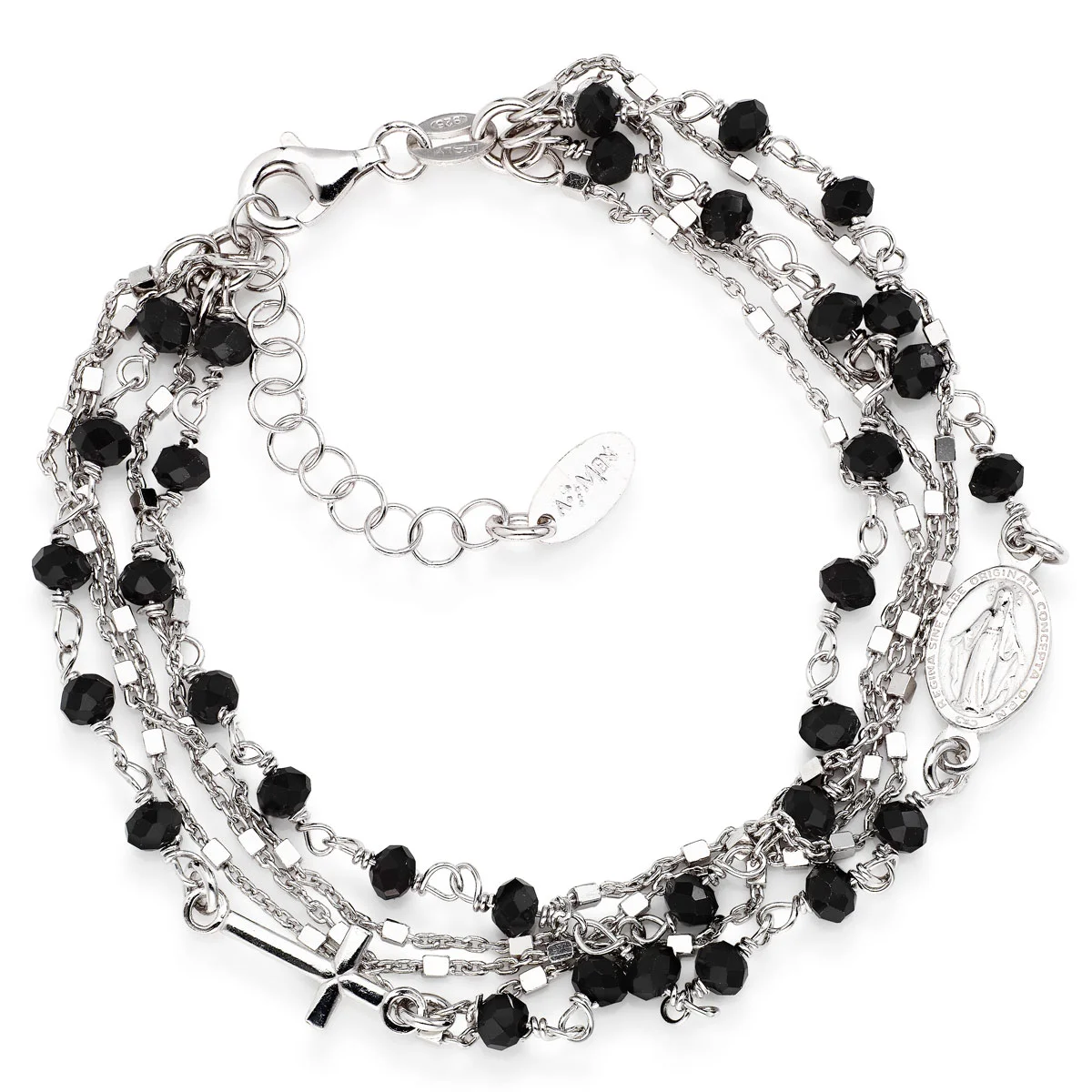 Bracelet with cross Sterling silver 925. AMEN