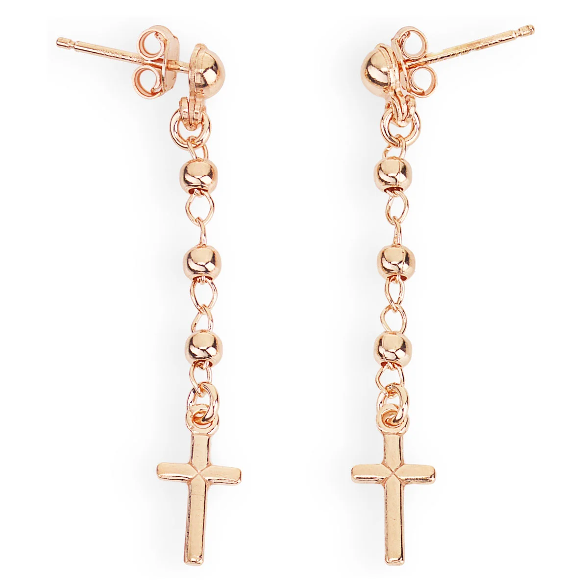 rosery pendant earrings. Sterling silver 925, rose. AMEN