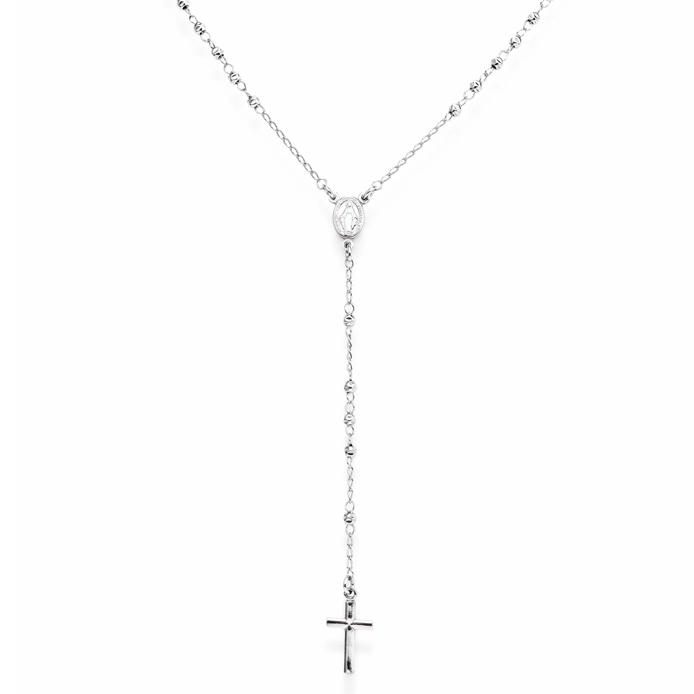 Sterling silver rosary 925. 70 cm.  AMEN